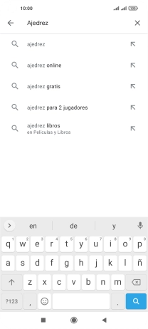 Introduce el nombre del tema o de la app y pulsa el icono de búsqueda.