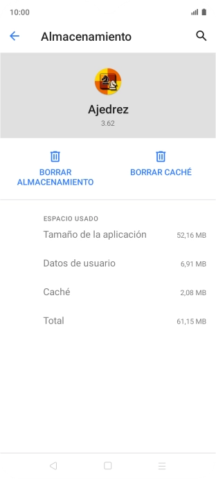 Pulsa BORRAR CACHÉ.