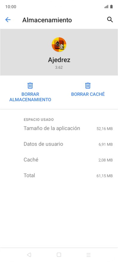Pulsa BORRAR CACHÉ.