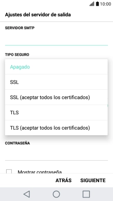 Pulsa Apagado para desactivar la función.