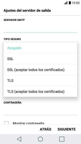 Pulsa Apagado para desactivar la función.