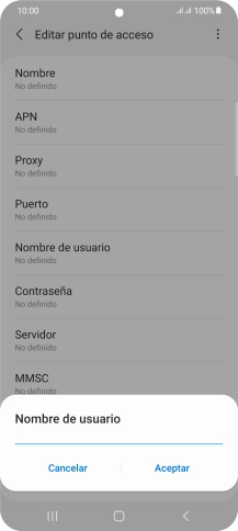 Introduce wap@wap y pulsa Aceptar.