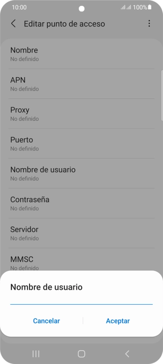 Introduce wap@wap y pulsa Aceptar.