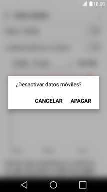 Si activas los datos móviles, pulsa APAGAR.
