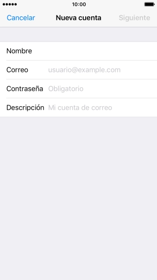 Pulsa Correo e introduce tu dirección de correo electrónico.