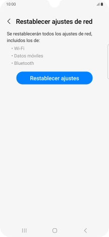 Pulsa Restablecer ajustes.