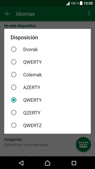 Pulsa QWERTY.