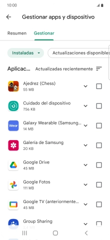 Pulsa la app deseada.