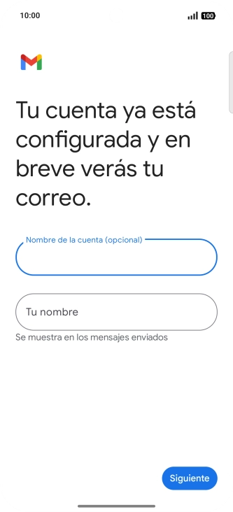 Pulsa Tu nombre e introduce el nombre del remitente.