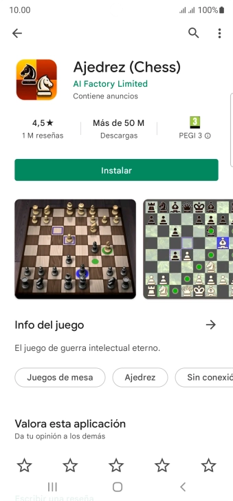 Pulsa Instalar y sigue las indicaciones de la pantalla para instalar la app.