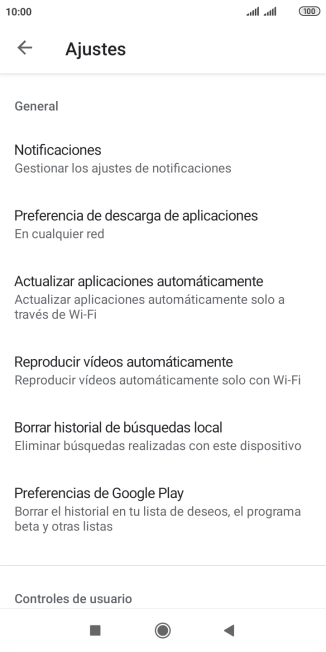 Pulsa Actualizar aplicaciones automáticamente.