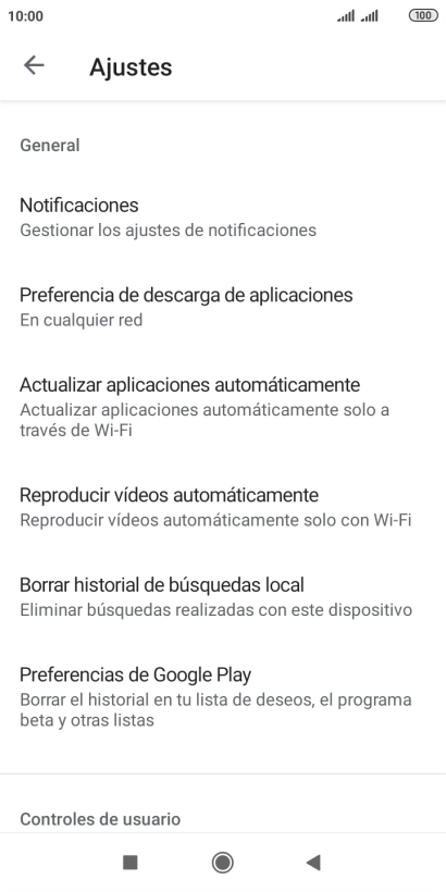 Pulsa Actualizar aplicaciones automáticamente.
