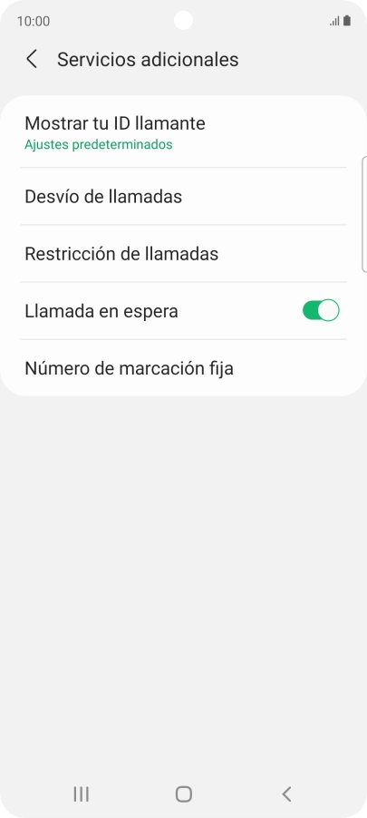 Pulsa Número de marcación fija.