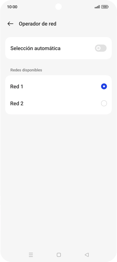 Pulsa la red deseada.