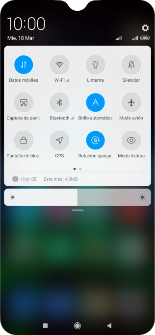 Pulsa Datos móviles para activar o desactivar la función.