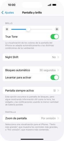 Pulsa Pantalla siempre activa.