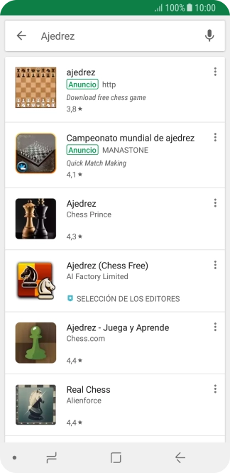 Pulsa la app deseada.