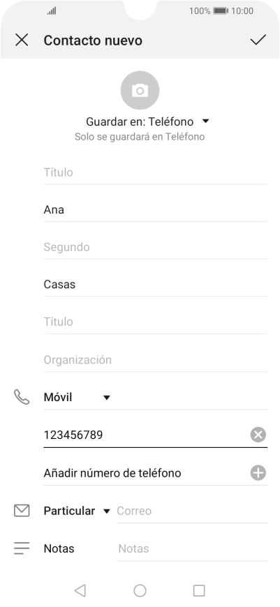 Pulsa el icono de aceptar.