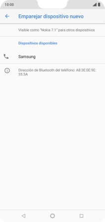 Pulsa el dispositivo Bluetooth deseado.