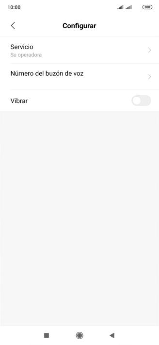 Pulsa Número del buzón de voz.