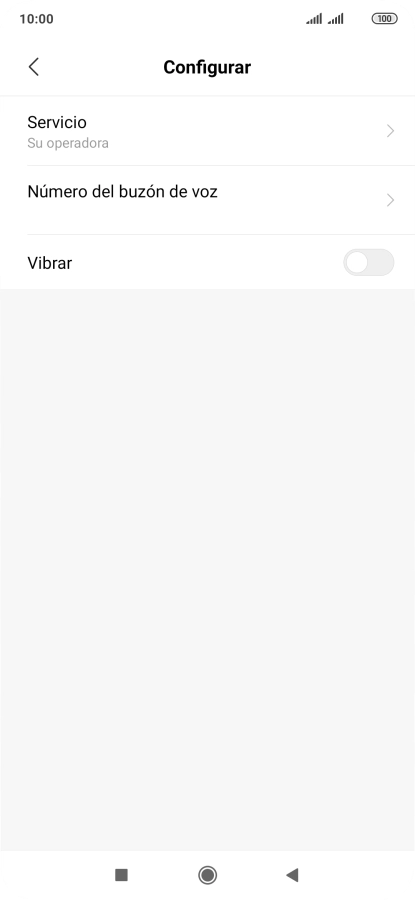 Pulsa Número del buzón de voz.