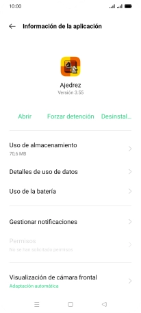Pulsa Uso de almacenamiento.