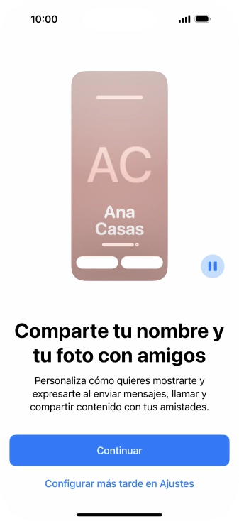Pulsa Continuar.