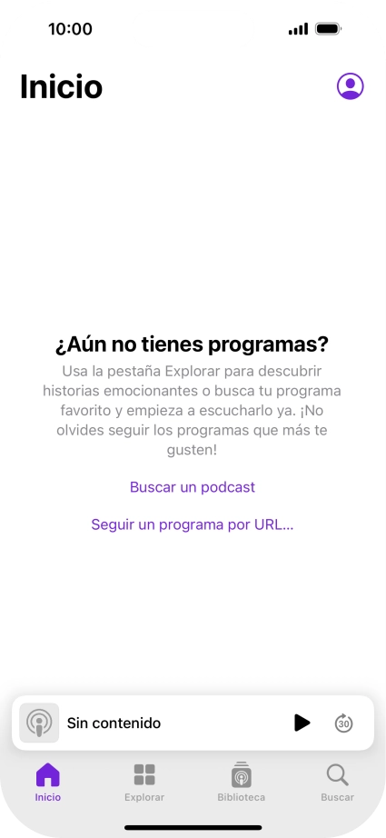 Desliza el dedo hacia arriba desde la parte inferior de la pantalla para volver a la pantalla de inicio.