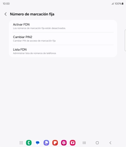Pulsa Activar FDN.