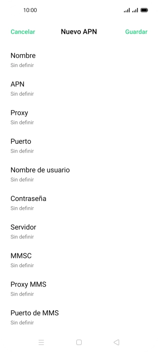 Pulsa Nombre.