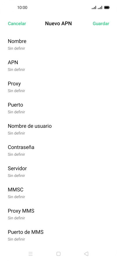 Pulsa Nombre.