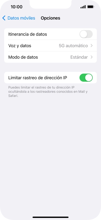 Pulsa Voz y datos.