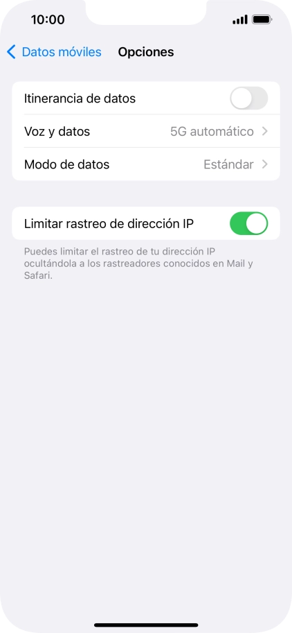 Pulsa Voz y datos.