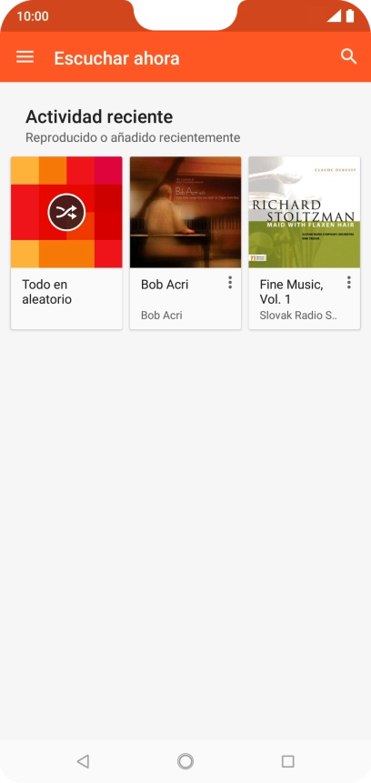 Desliza el dedo hacia la derecha desde la parte izquierda de la pantalla.