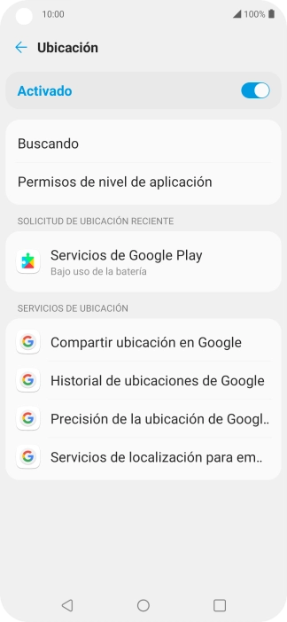 Pulsa Permisos de nivel de aplicación.