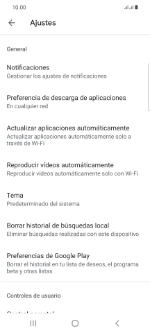 Pulsa Actualizar aplicaciones automáticamente.