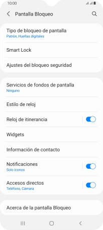 Pulsa Tipo de bloqueo de pantalla e introduce el código de seguridad extra que has creado anteriormente.