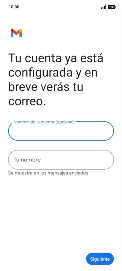 Pulsa Tu nombre e introduce el nombre del remitente.
