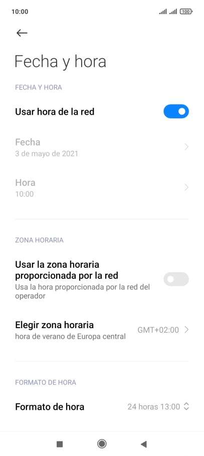 Pulsa el indicador junto a 