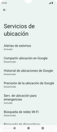 Pulsa Precisión de la ubicación de Google.