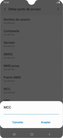 Introduce 214 y pulsa Aceptar.