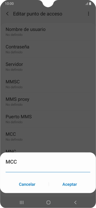 Introduce 214 y pulsa Aceptar.