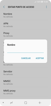 Introduce Vodafone Internet y pulsa ACEPTAR.