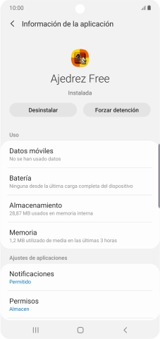Pulsa Almacenamiento.