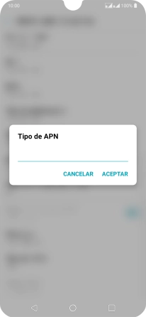 Introduce default y pulsa ACEPTAR.
