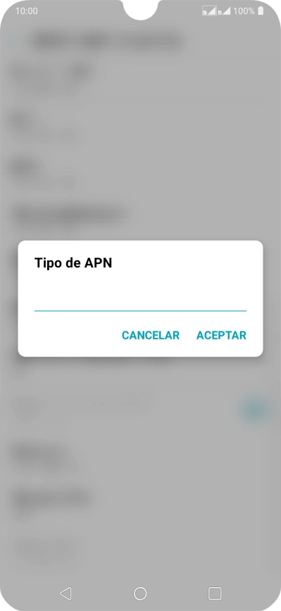 Introduce default y pulsa ACEPTAR.