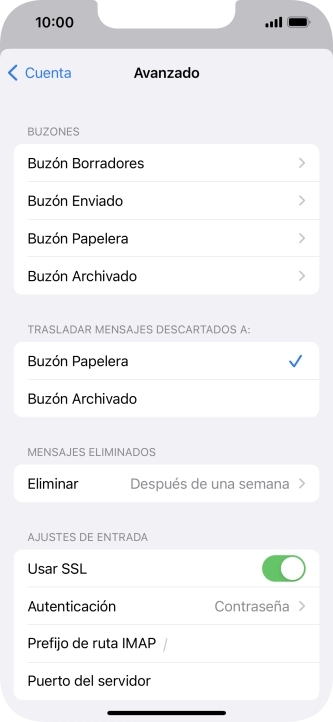 Pulsa el indicador junto a 