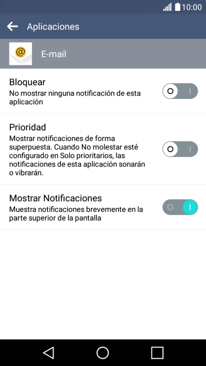 Pulsa el indicador junto a 