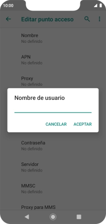 Introduce wap@wap y pulsa ACEPTAR.