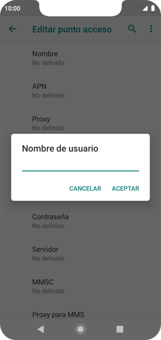 Introduce wap@wap y pulsa ACEPTAR.